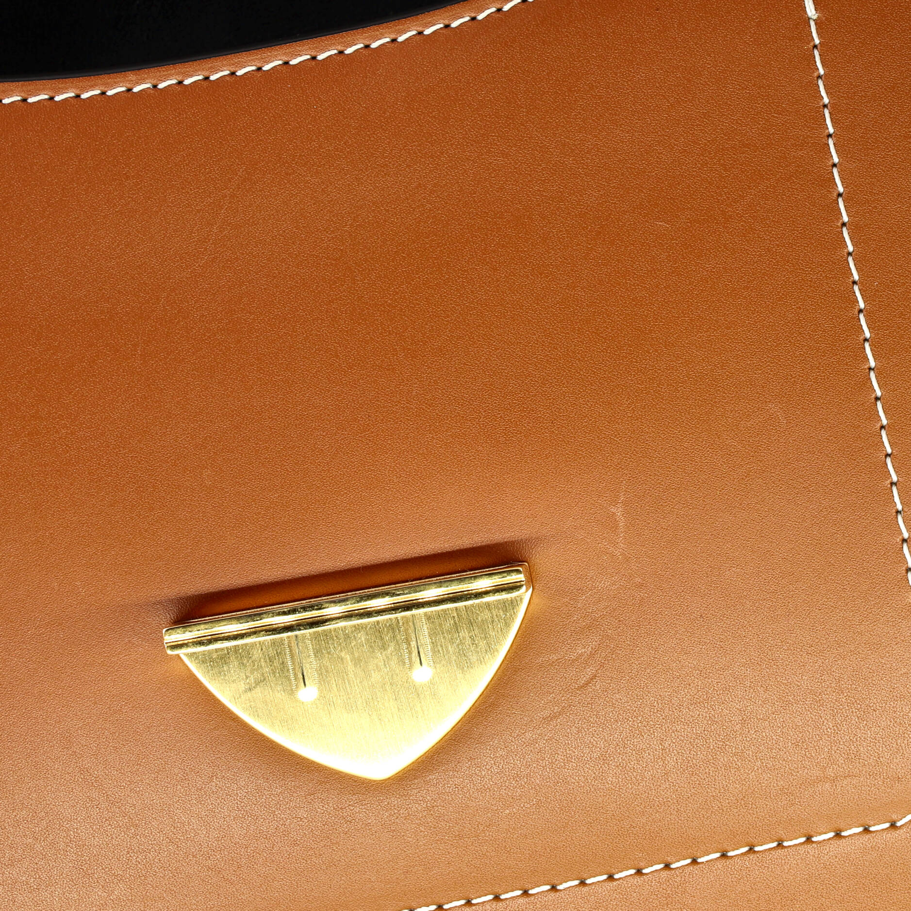 Biface Handbag Leather and Reverse Monogram Canvas