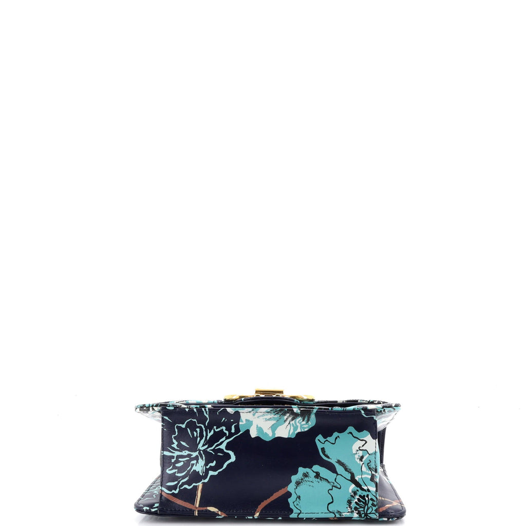 Gancini Turnlock Flap Bag Gancini Quilted Printed Leather Medium