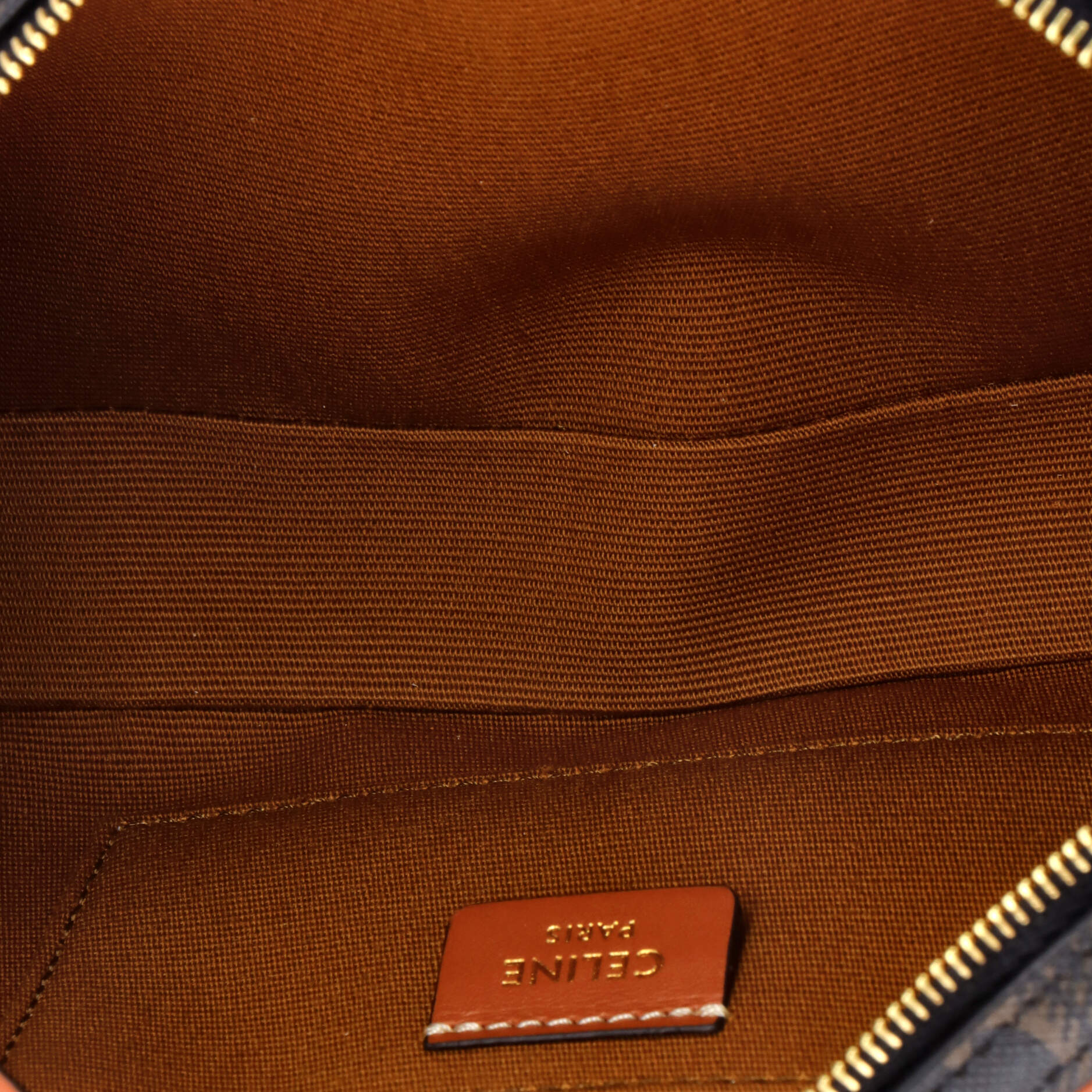 Cuir Triomphe Camera Shoulder Bag Embroidered Triomphe Coated Canvas with Leather Small