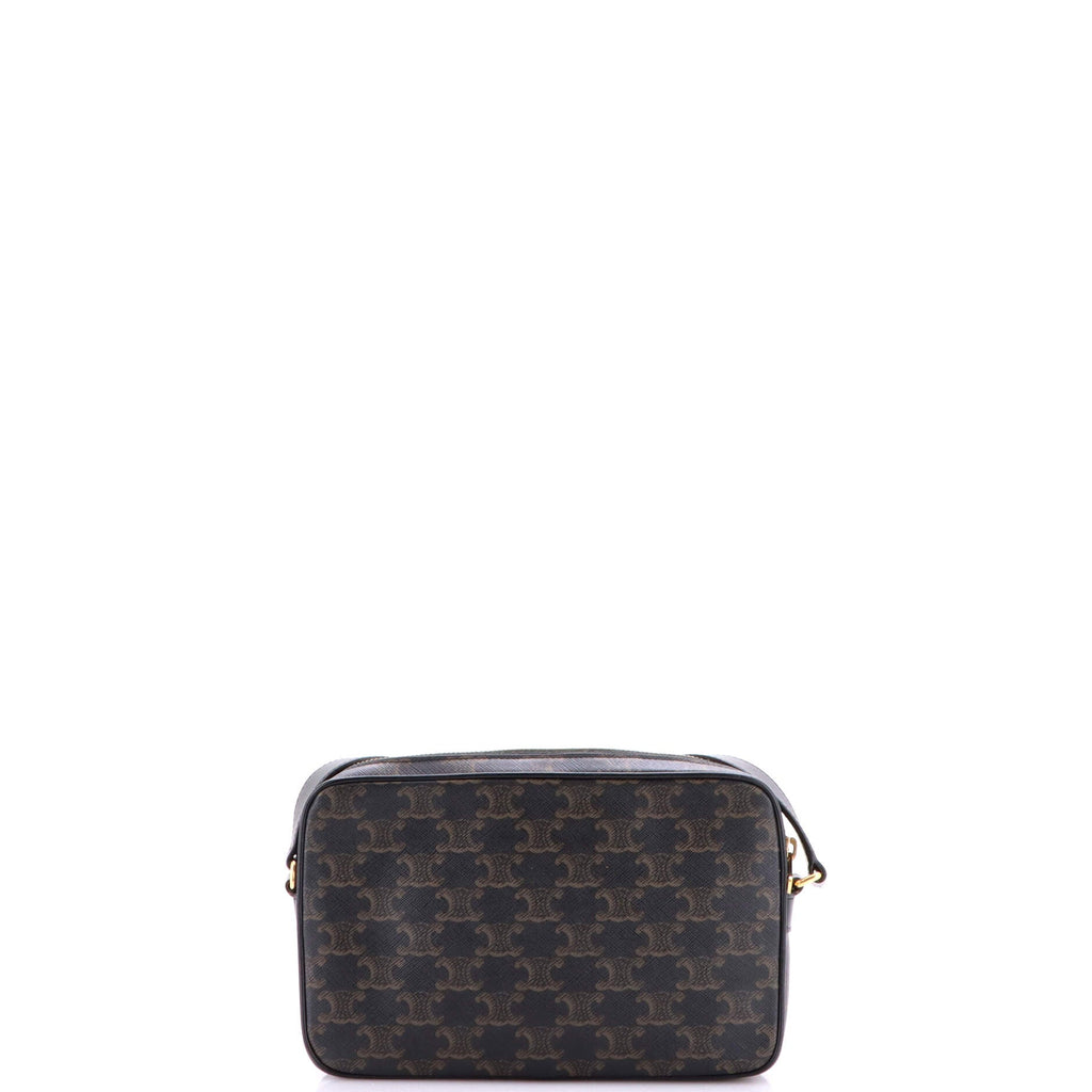 Logo Messenger Bag Triomphe Coated Canvas Medium
