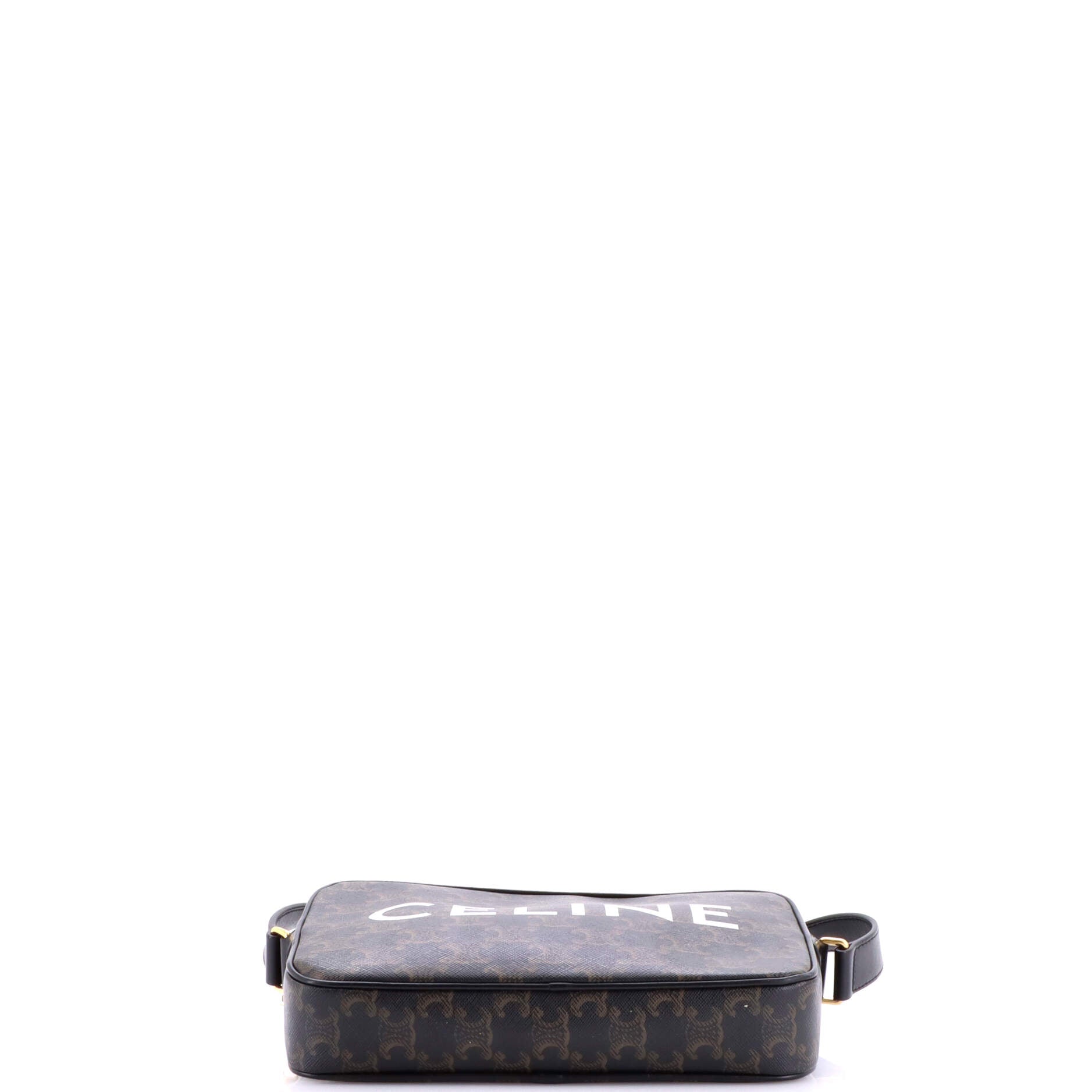 Logo Messenger Bag Triomphe Coated Canvas Medium