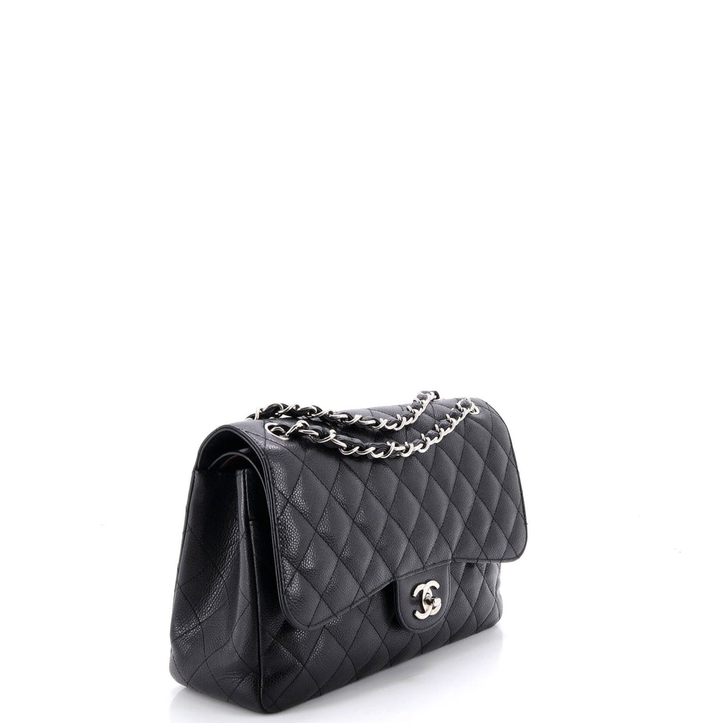 Classic Double Flap Bag Quilted Caviar Jumbo