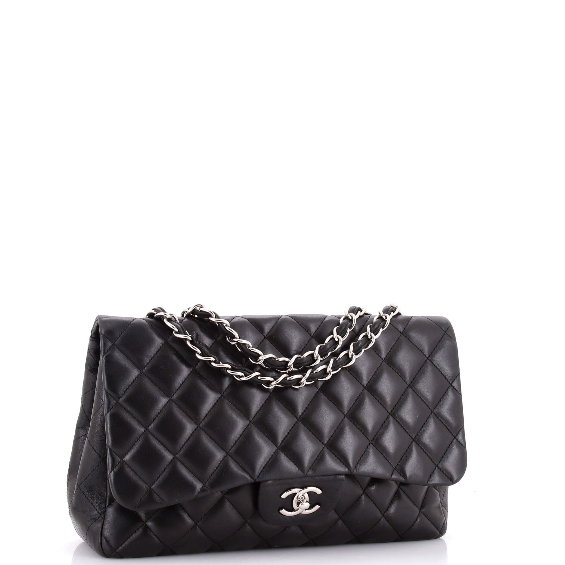 Classic Single Flap Bag Quilted Lambskin Jumbo