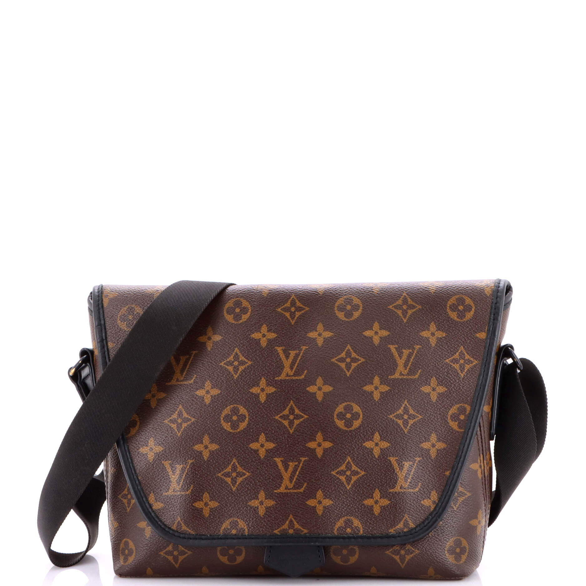 Magnetic Messenger Bag Macassar Monogram Canvas