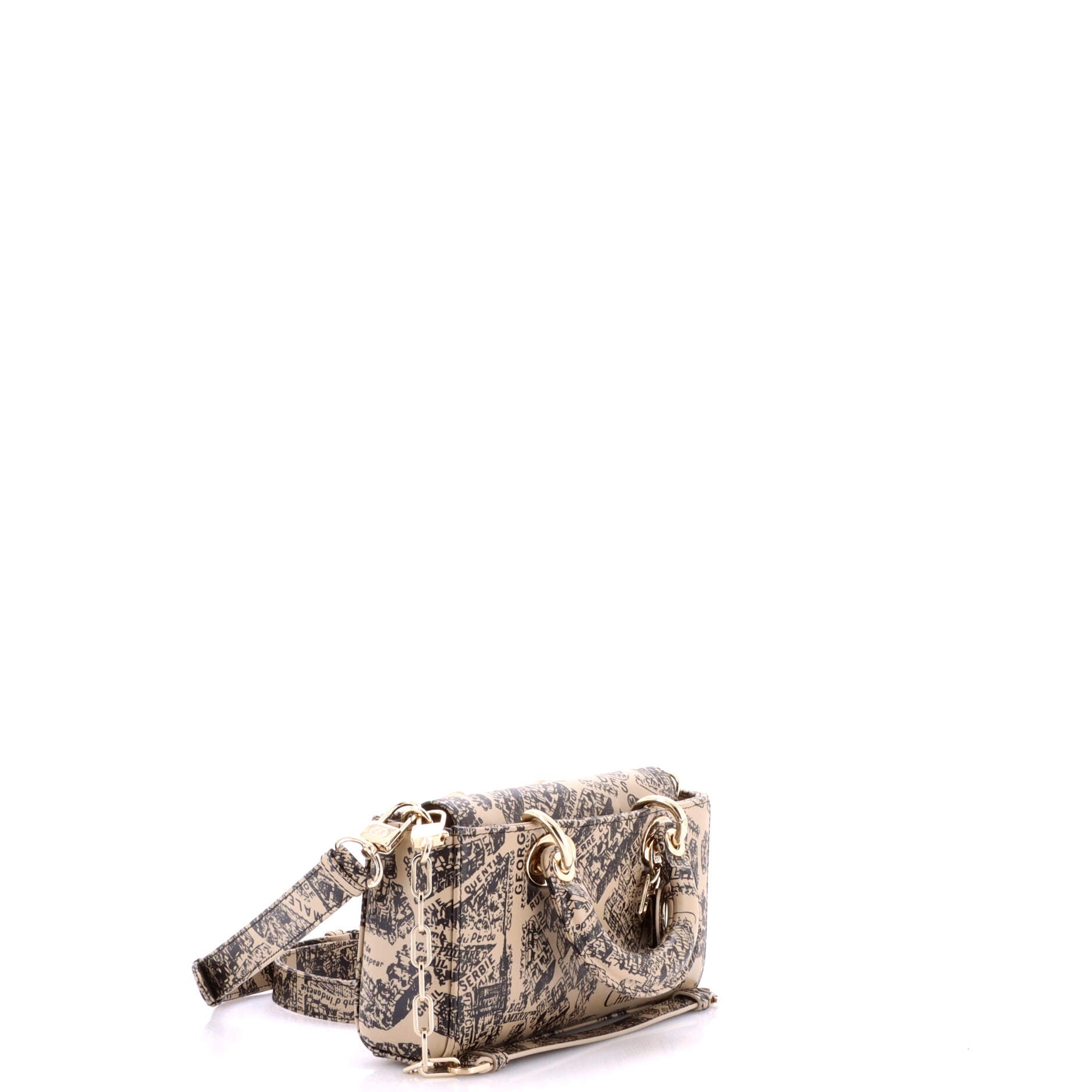 Lady D-Joy Bag Printed Leather Small