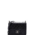 Chic Pearls Flap Bag Quilted Goatskin with Acrylic Beads Small