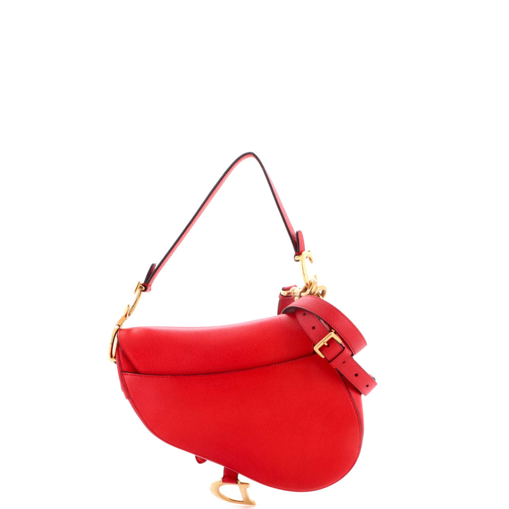 Saddle Handbag with Strap Leather Medium