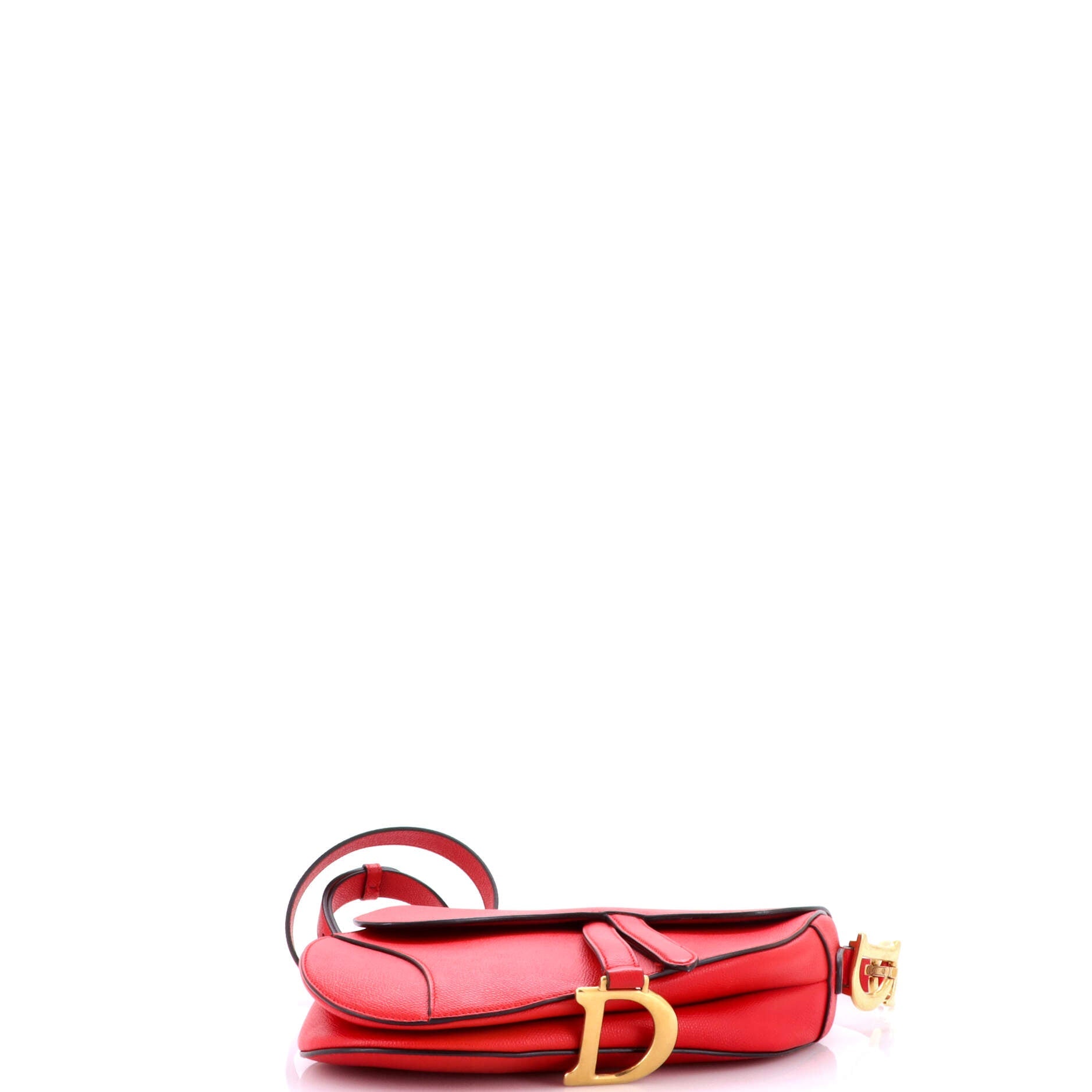 Saddle Handbag with Strap Leather Medium
