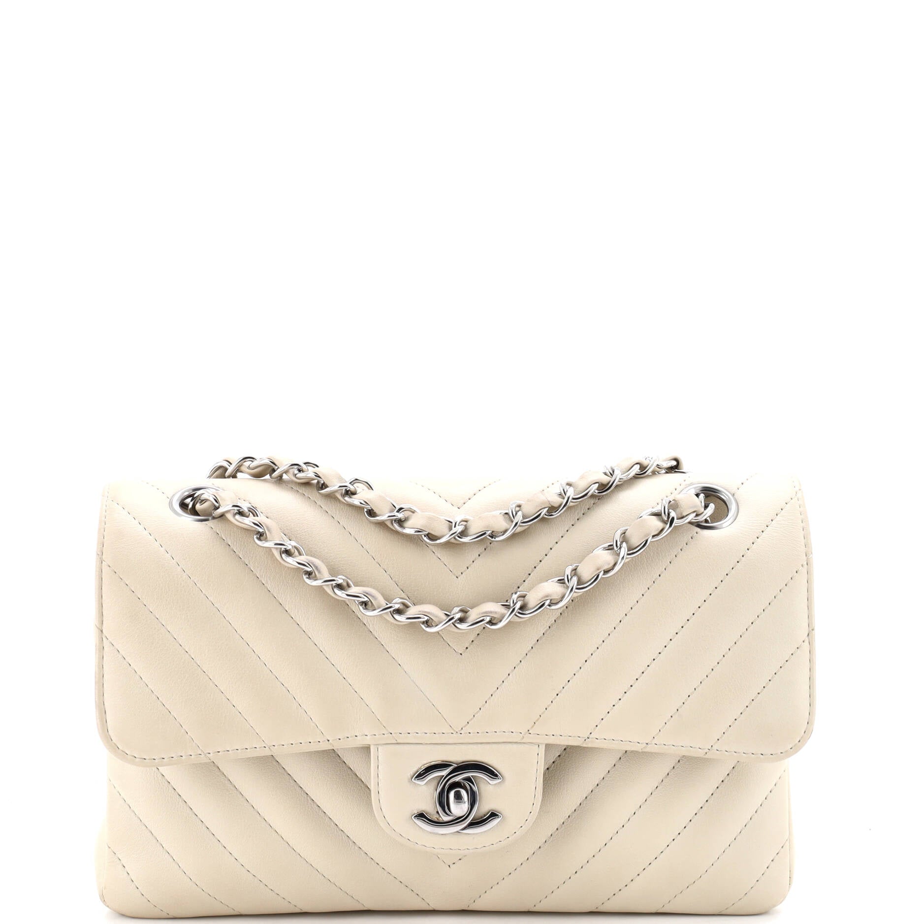 Classic Double Flap Bag Chevron Lambskin Small