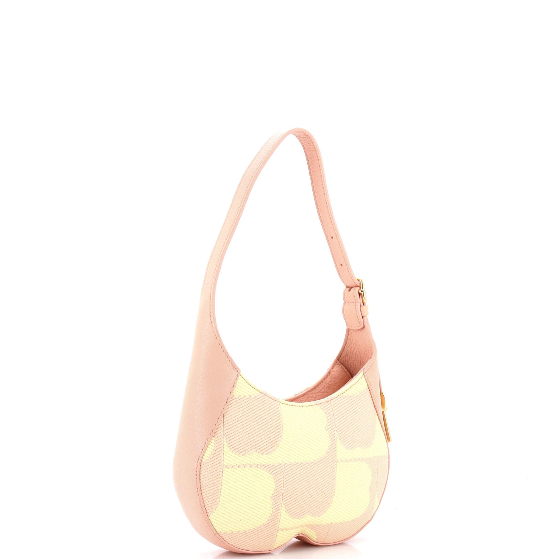 Chess Shoulder Bag Printed Canvas with Leather Small