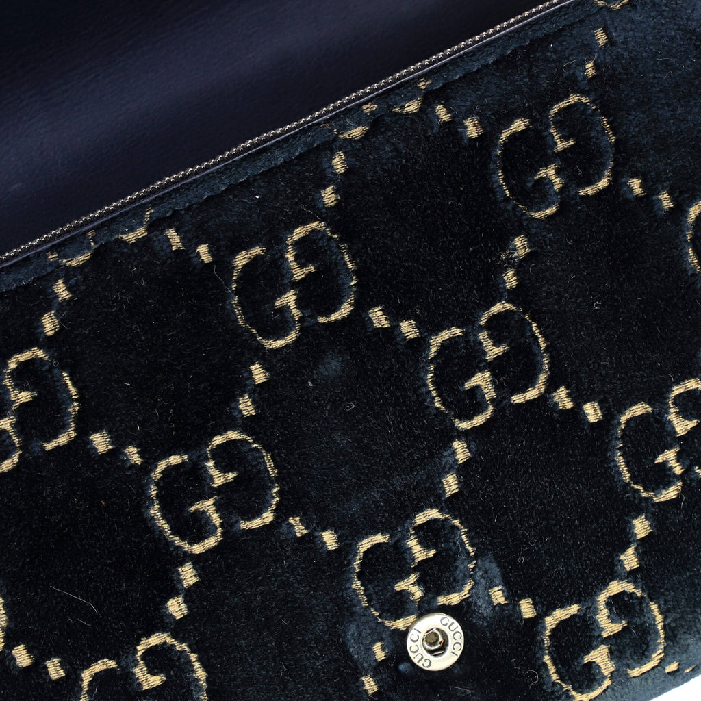 Dionysus Chain Wallet GG Velvet Small