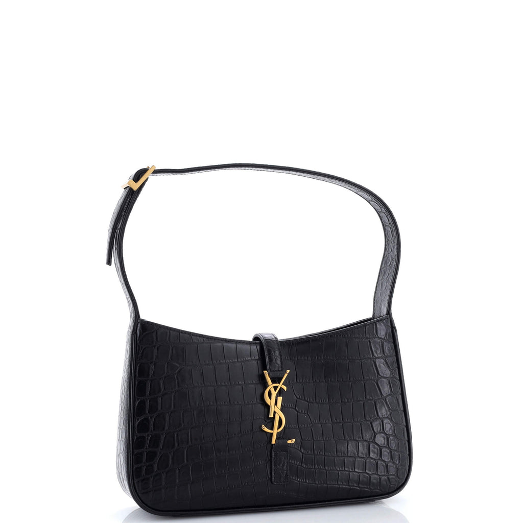 Le 5 a 7 Hobo Crocodile Embossed Leather Small