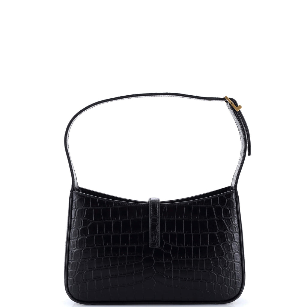 Le 5 a 7 Hobo Crocodile Embossed Leather Small