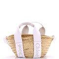 Sense Basket Tote Raffia with Leather Medium