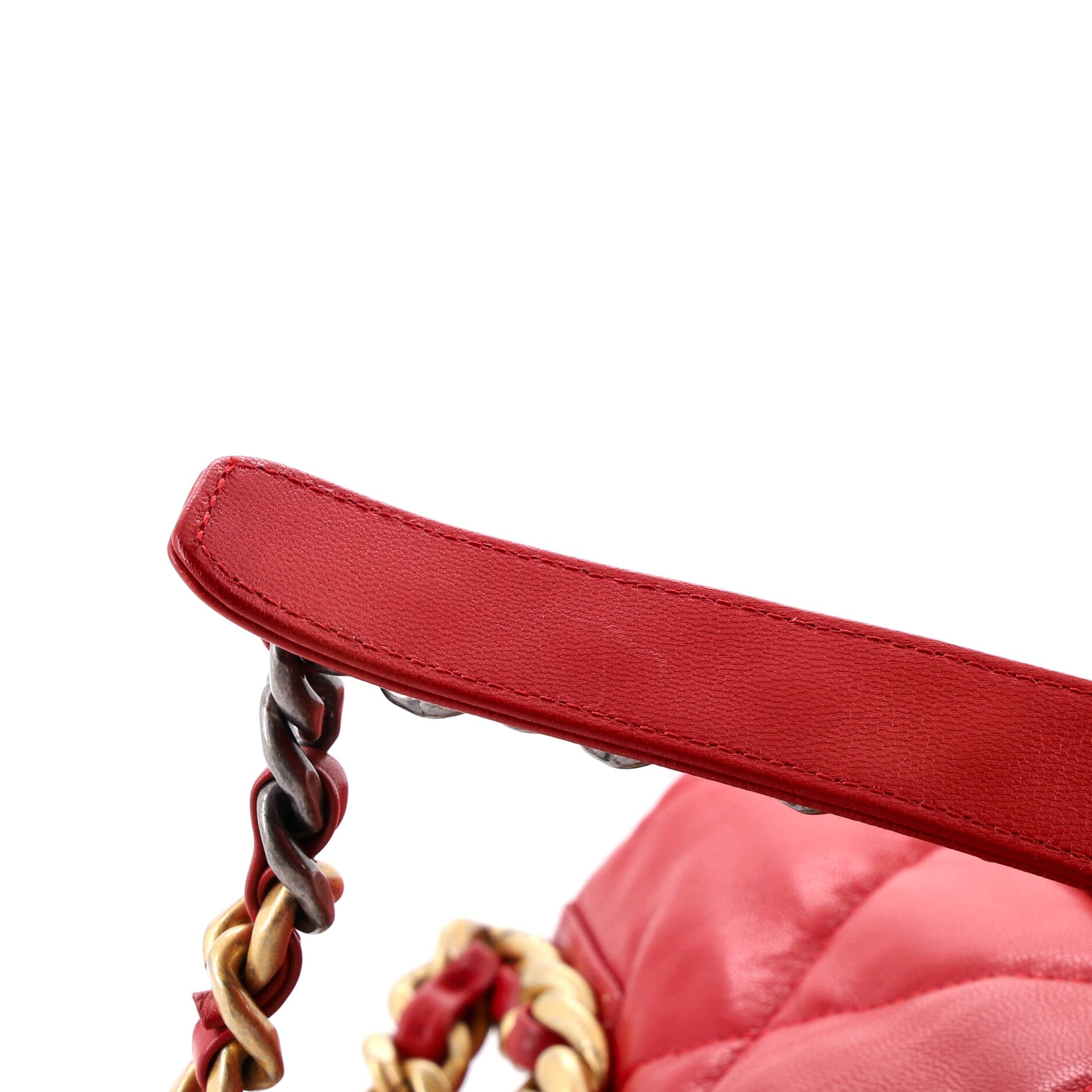 19 Flap Bag Quilted Leather Large