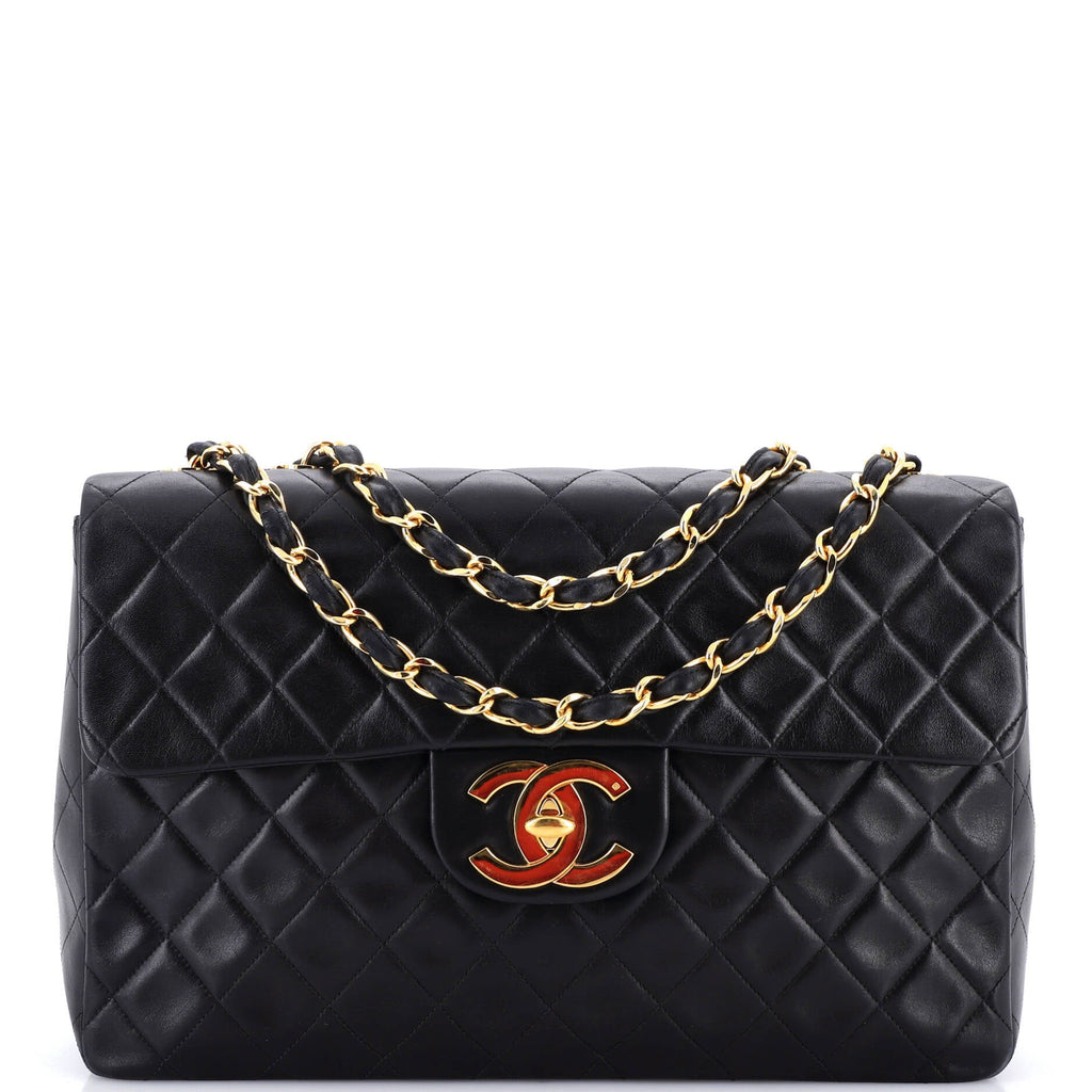 Vintage Classic Single Flap Bag Quilted Lambskin Maxi
