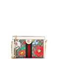 Ophidia Chain Shoulder Bag Flora GG Coated Canvas Small
