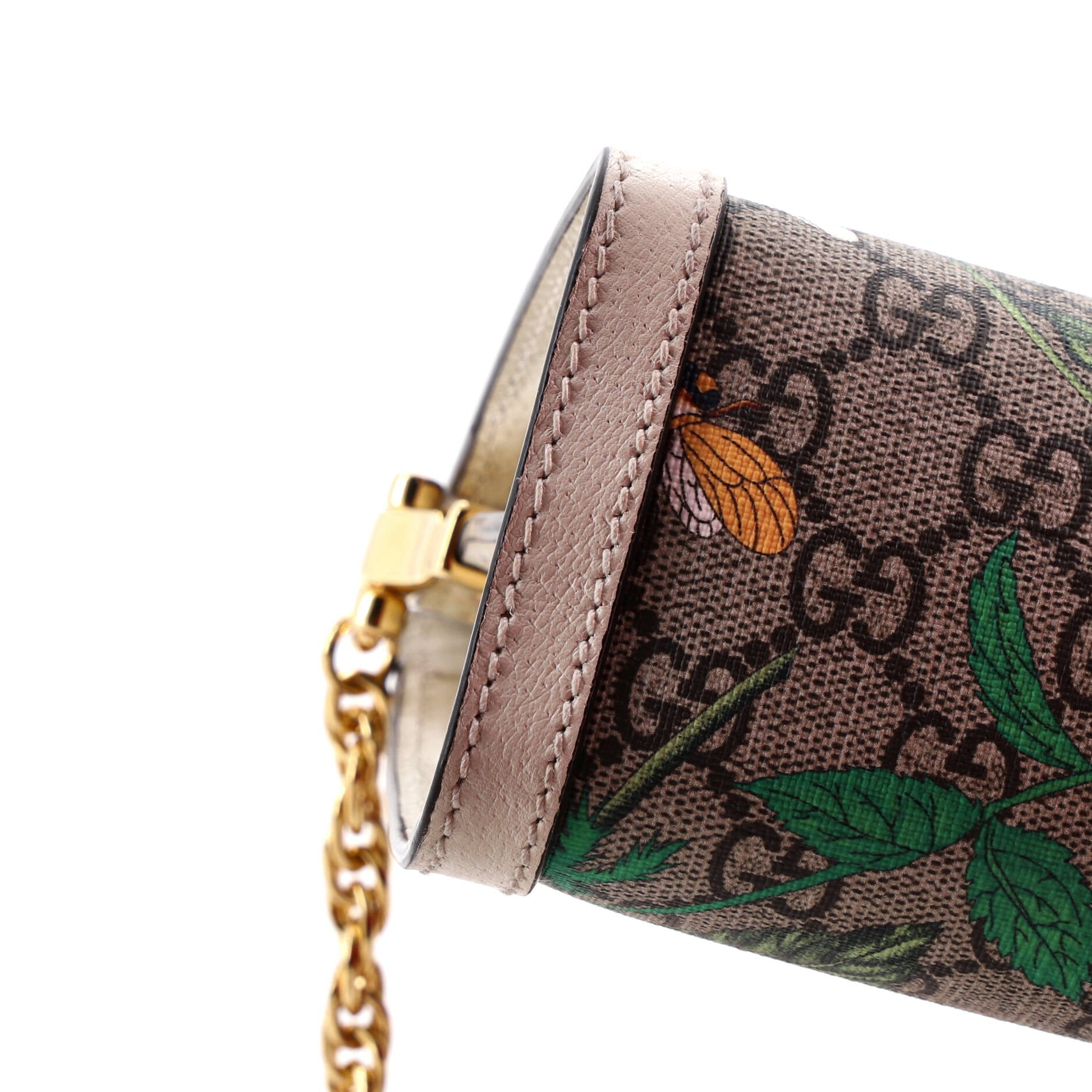 Ophidia Chain Shoulder Bag Flora GG Coated Canvas Small