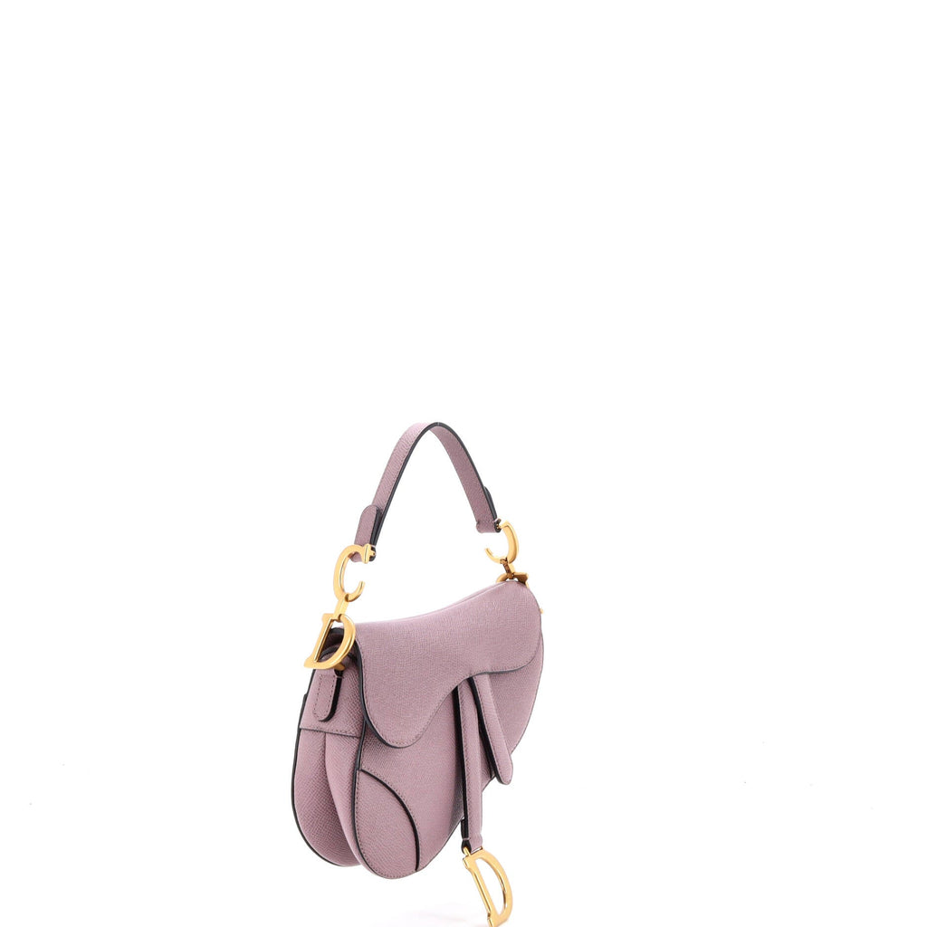 Saddle Handbag with Strap Leather Micro