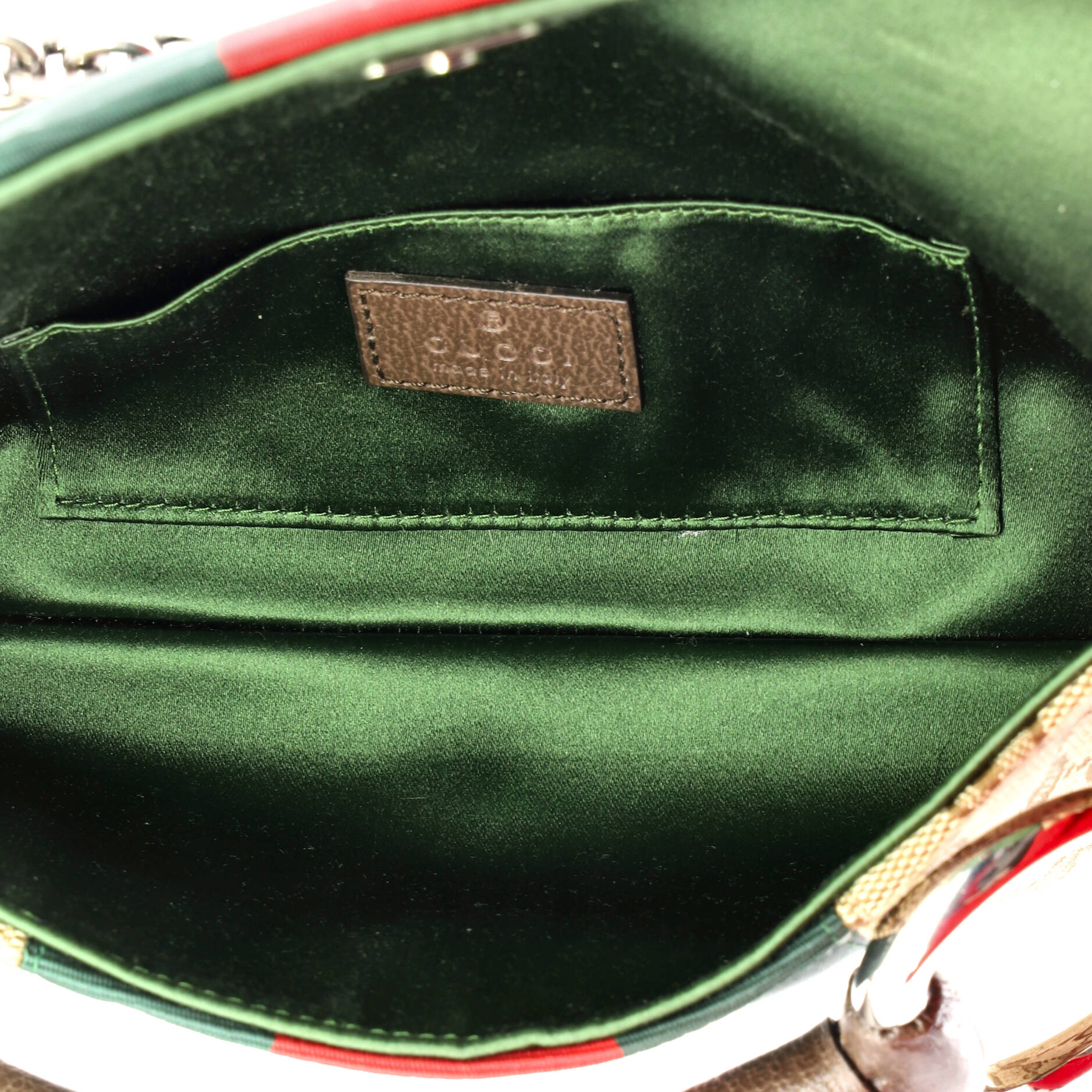 Horsebit NM Web Chain Clutch GG Canvas Small
