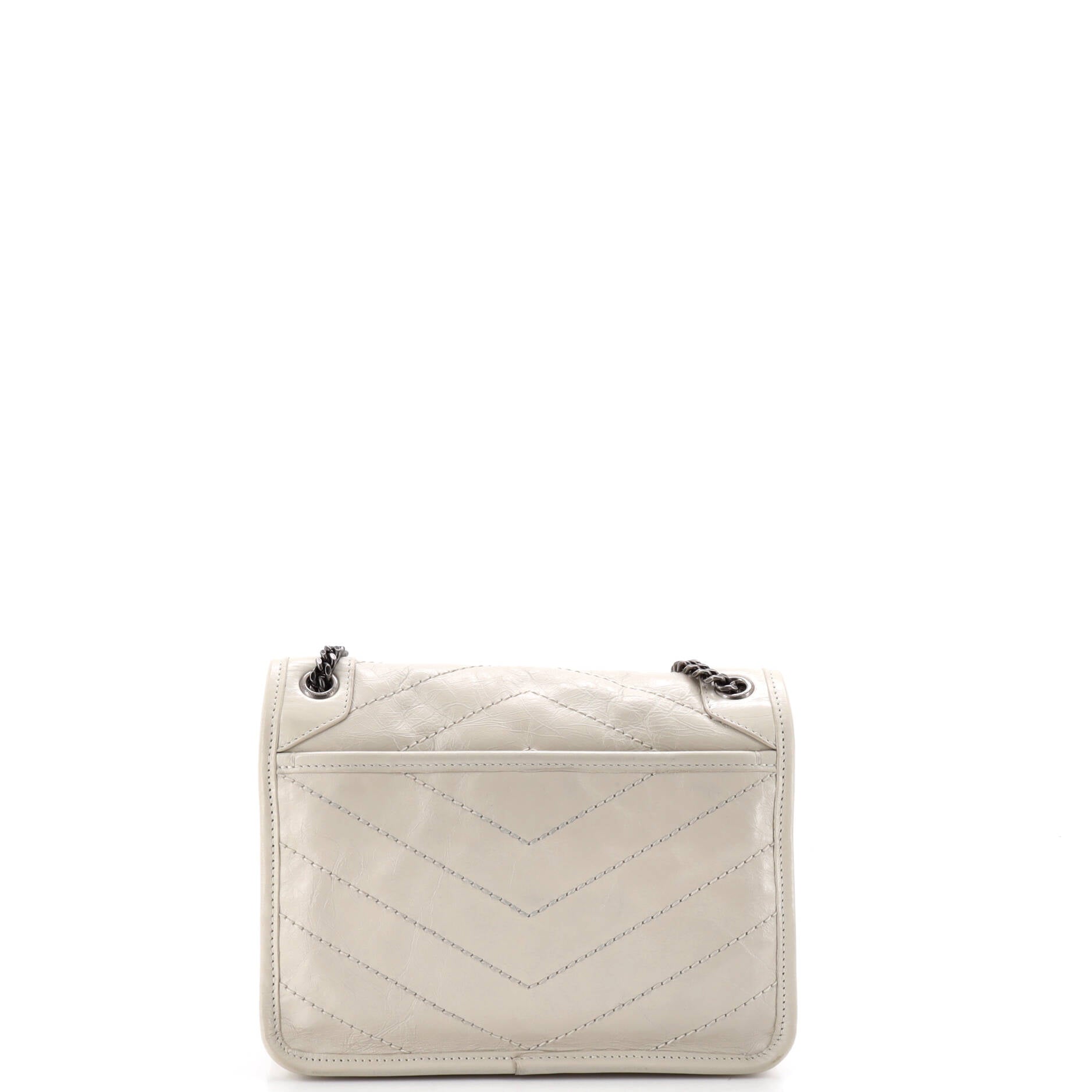 Niki Chain Flap Bag Matelasse Chevron Leather Baby