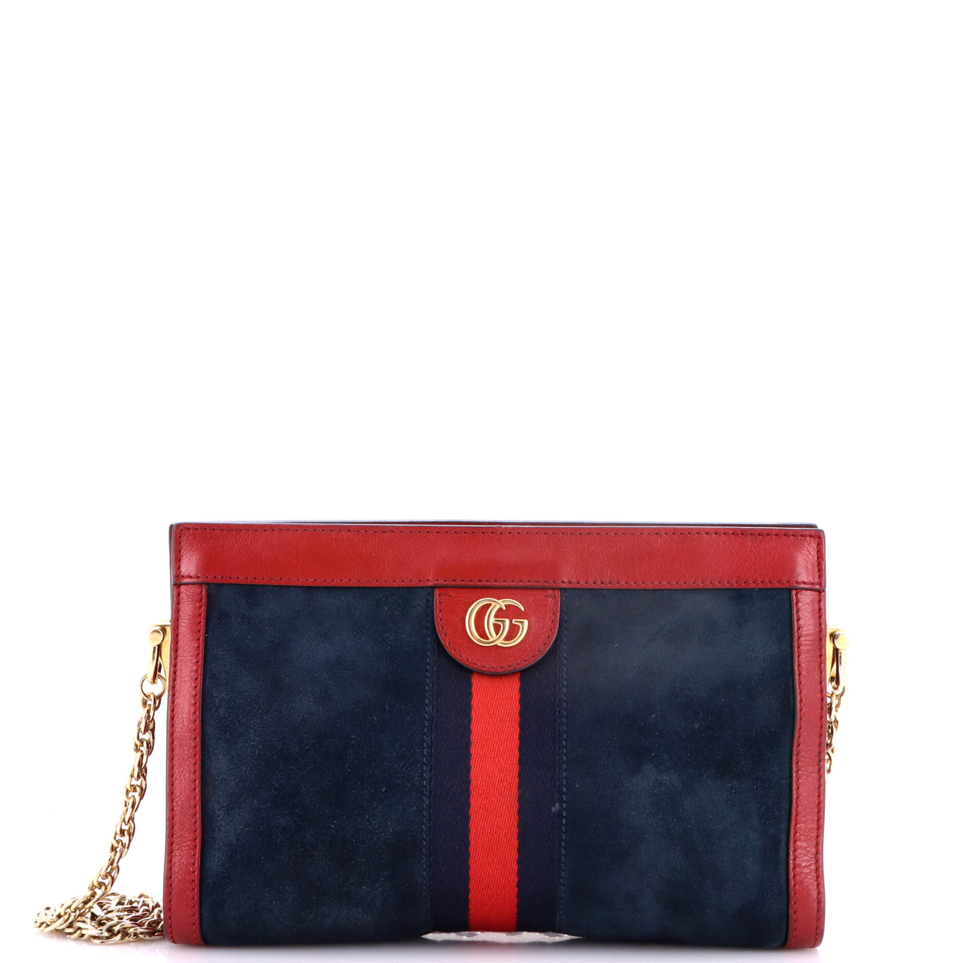 Ophidia Chain Shoulder Bag Suede Small