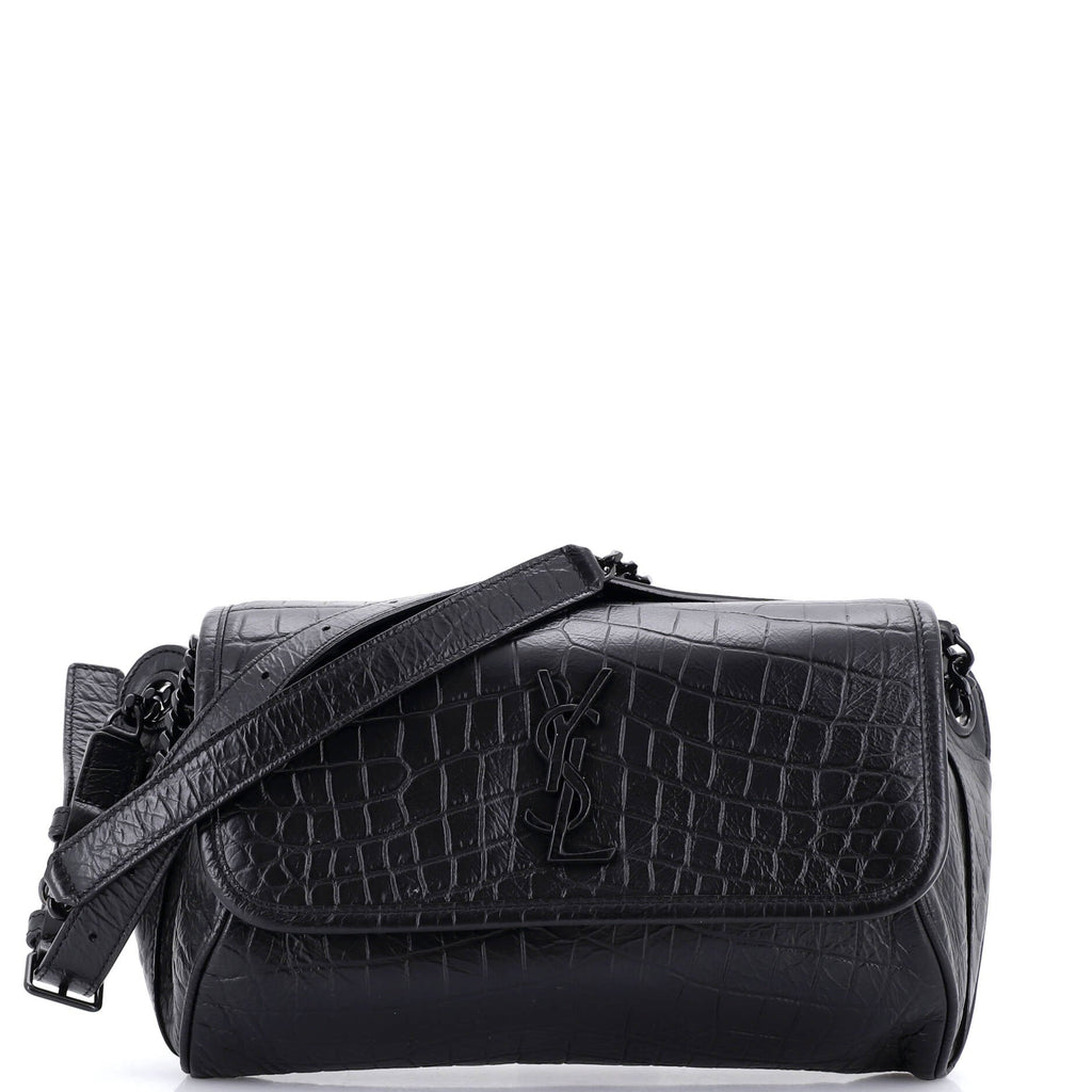 Niki Body Bag Crocodile Embossed Leather