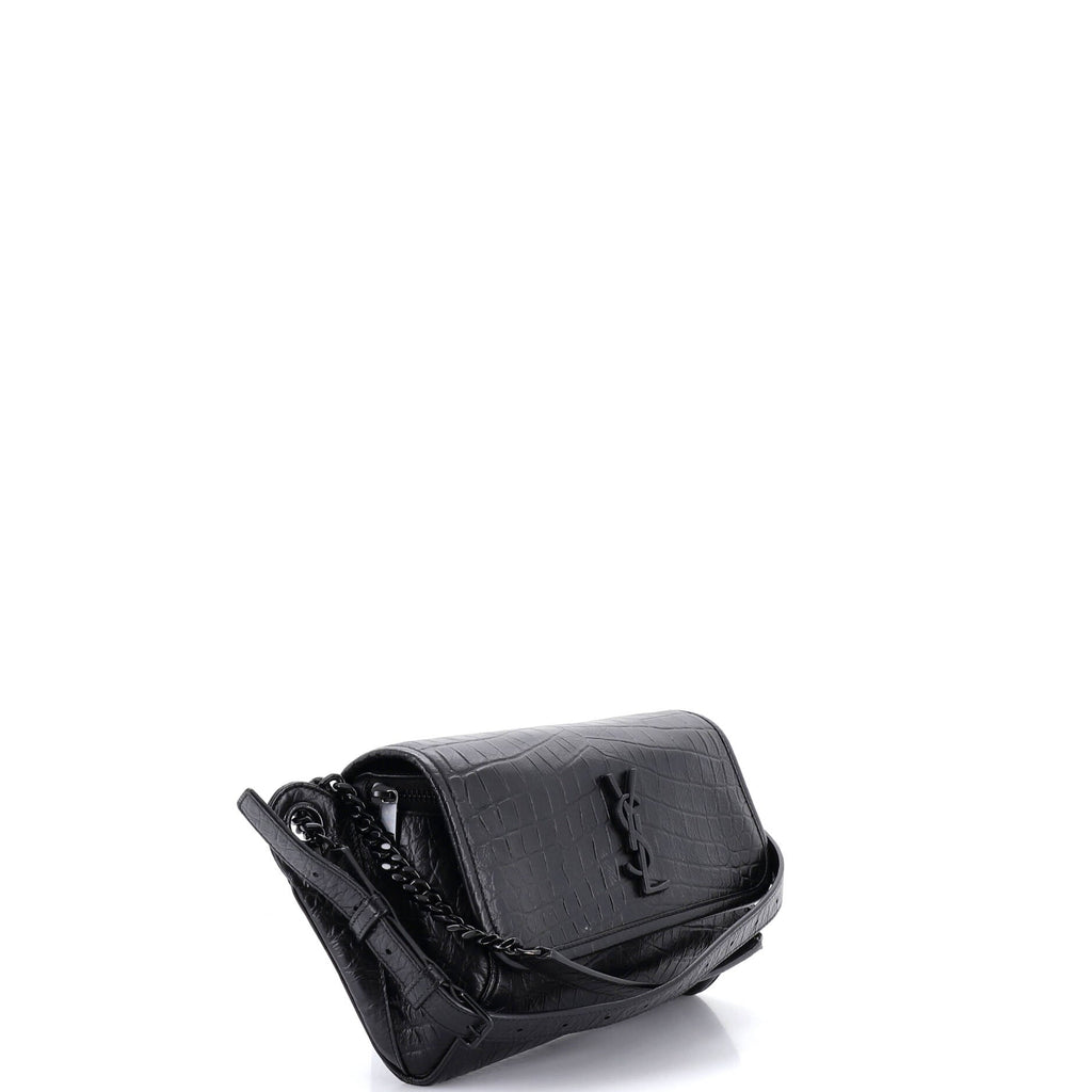 Niki Body Bag Crocodile Embossed Leather