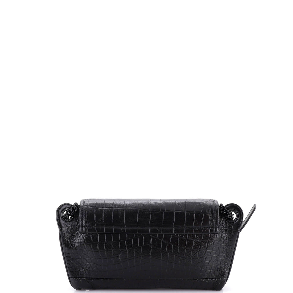 Niki Body Bag Crocodile Embossed Leather