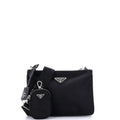 Re-Edition 2000 Double Zip Shoulder Bag Tessuto Small
