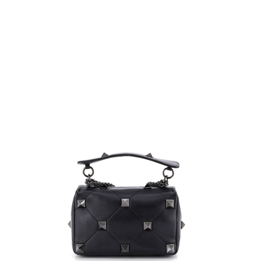 Roman Stud Flap Bag Quilted Leather Medium