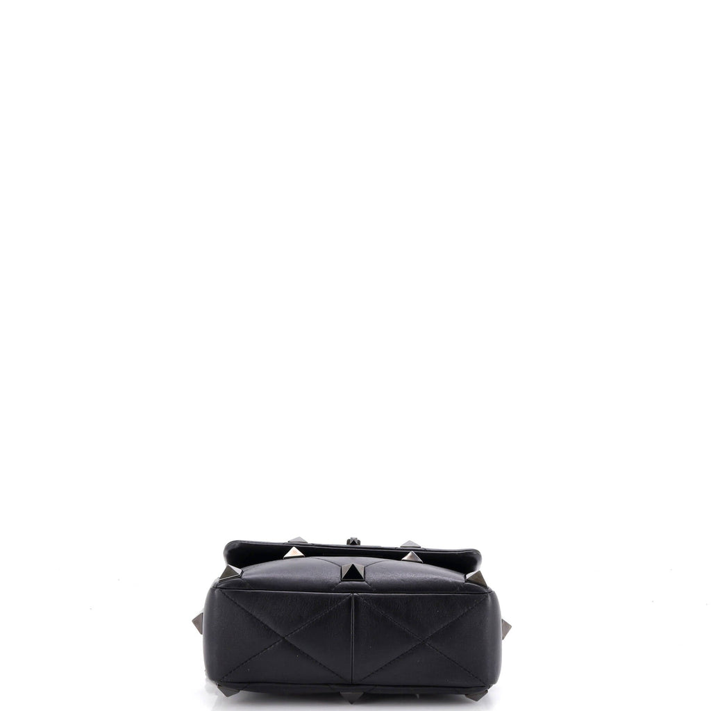 Roman Stud Flap Bag Quilted Leather Medium