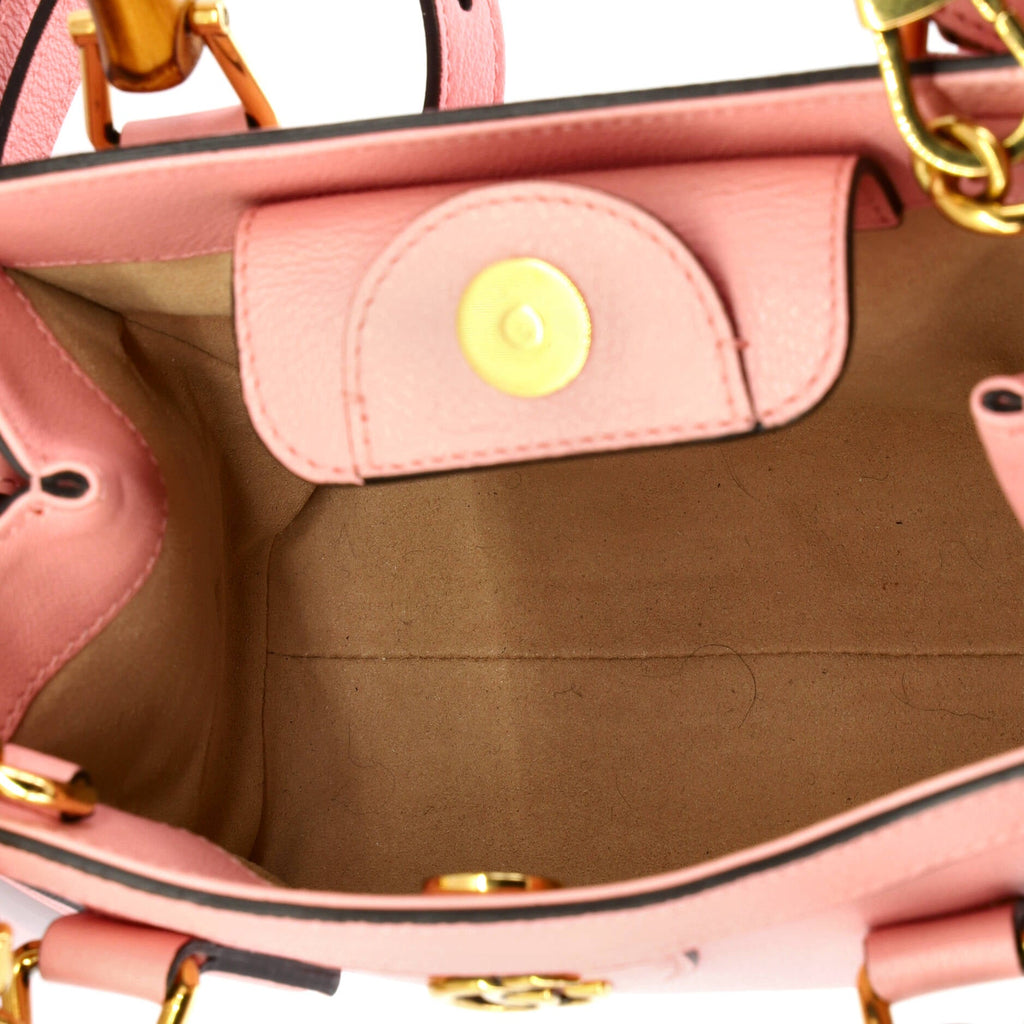 Diana NM Bamboo Handle Tote Leather Mini