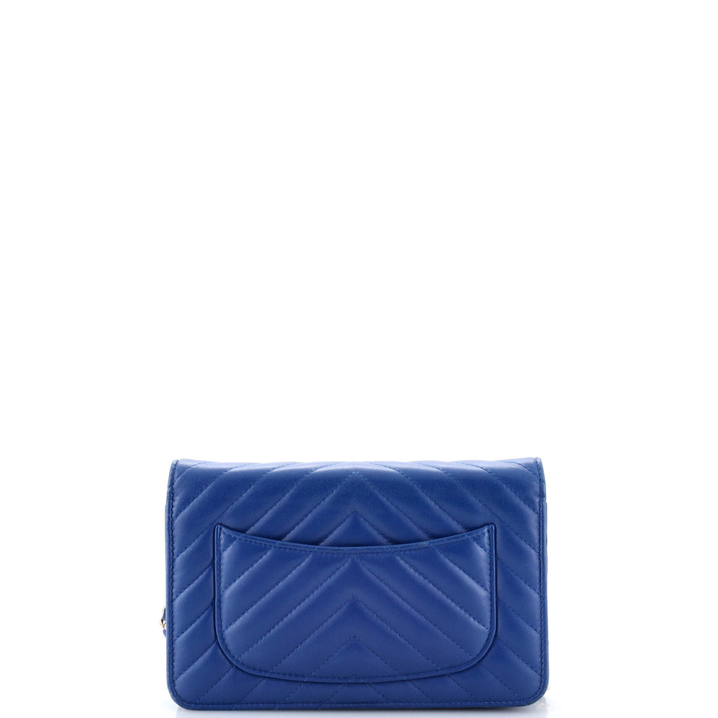 Wallet on Chain Chevron Lambskin