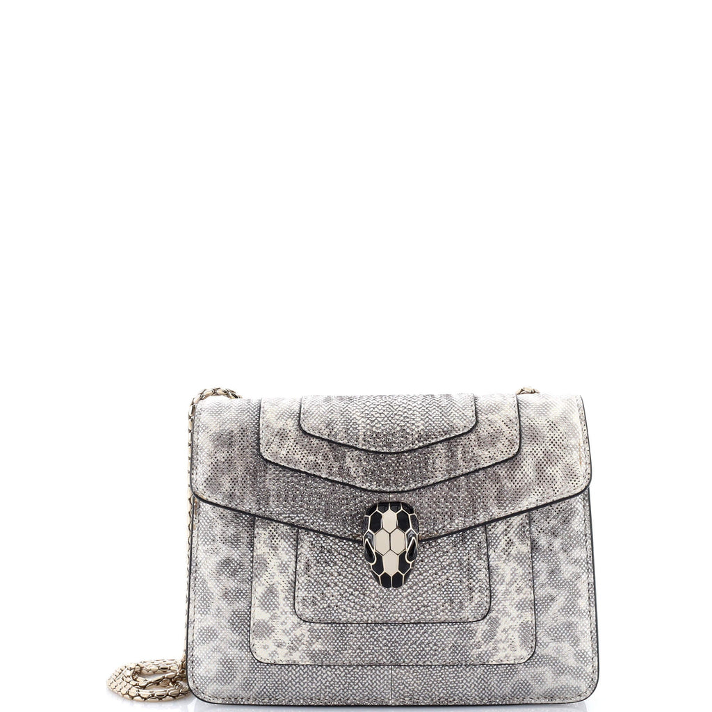 Serpenti Forever Crossbody Bag Metallic Karung Small