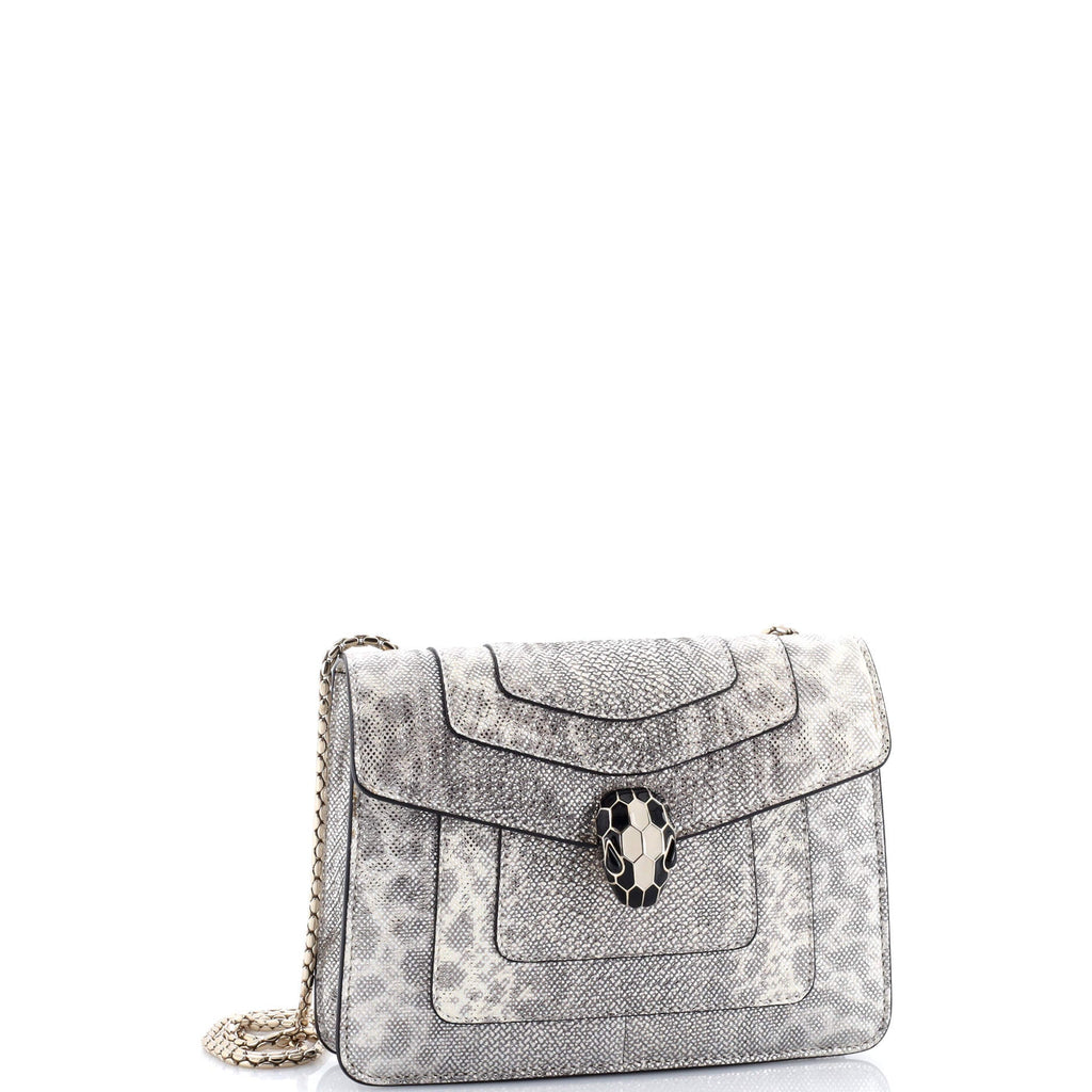 Serpenti Forever Crossbody Bag Metallic Karung Small