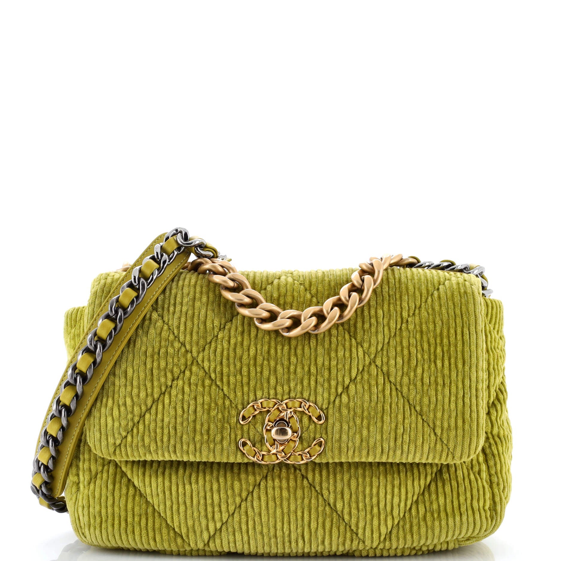 19 Flap Bag Quilted Corduroy Medium