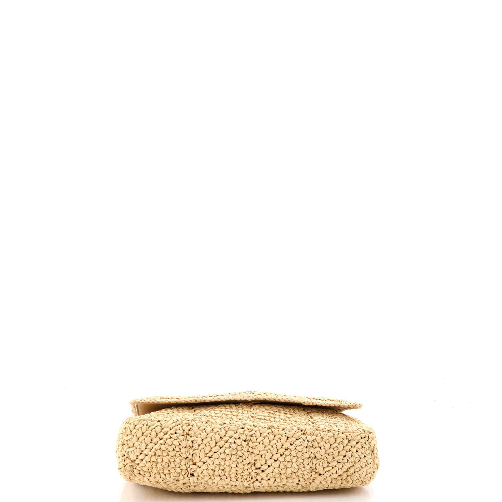 Jamie Flap Bag Crochet Raffia Medium