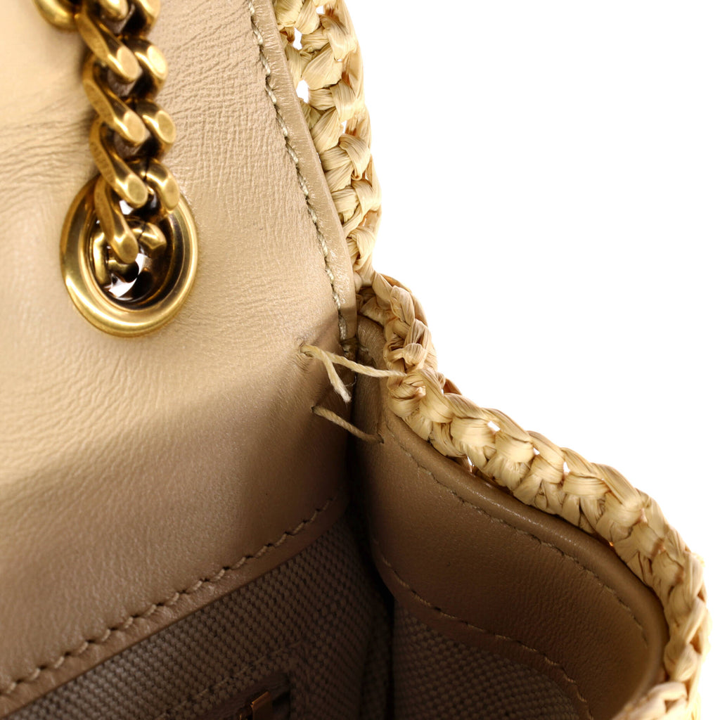 Jamie Flap Bag Crochet Raffia Medium