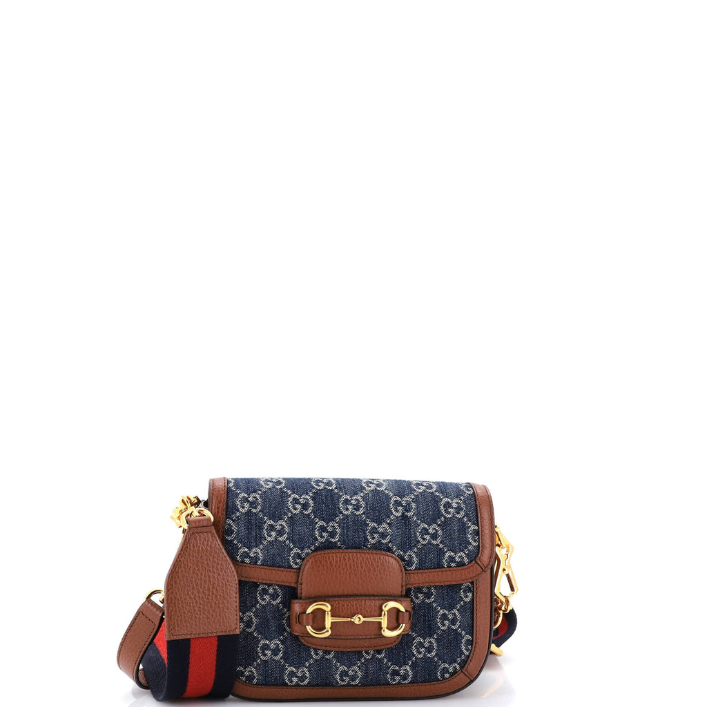 Horsebit 1955 Shoulder Bag GG Denim Mini