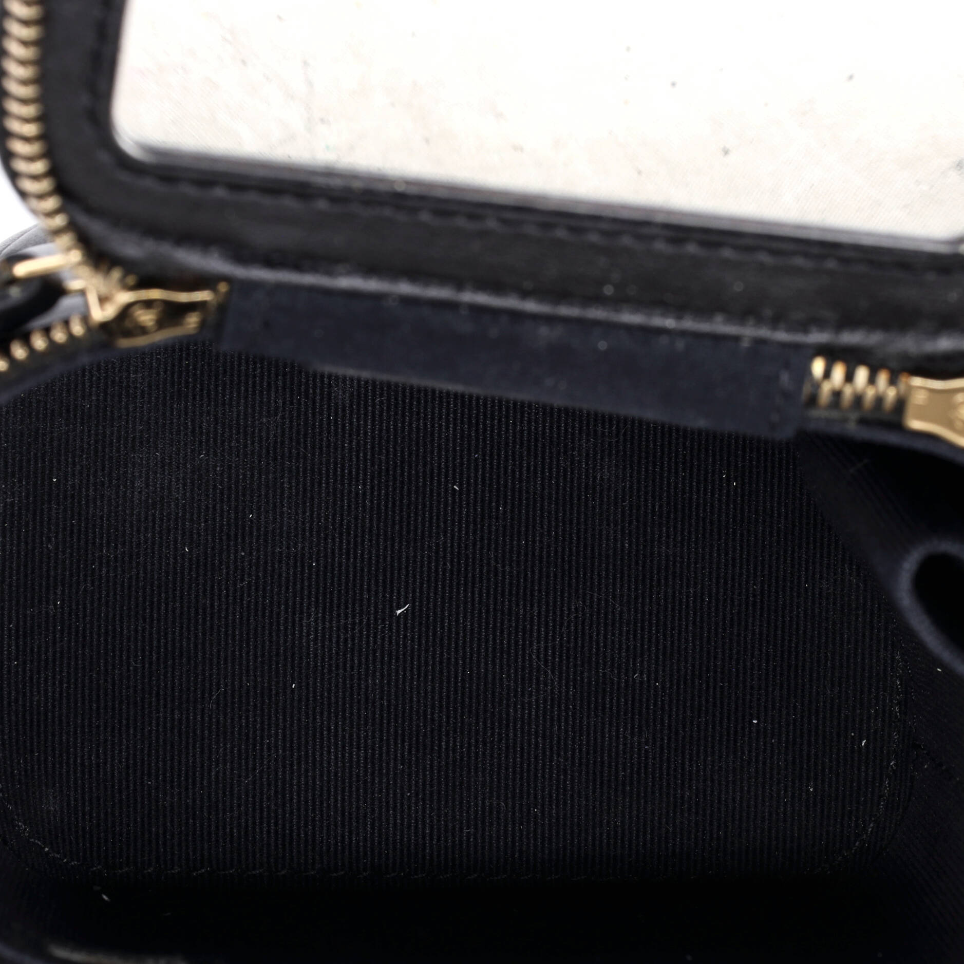 Vanity Case with Pearl Chain Quilted Lambskin Mini