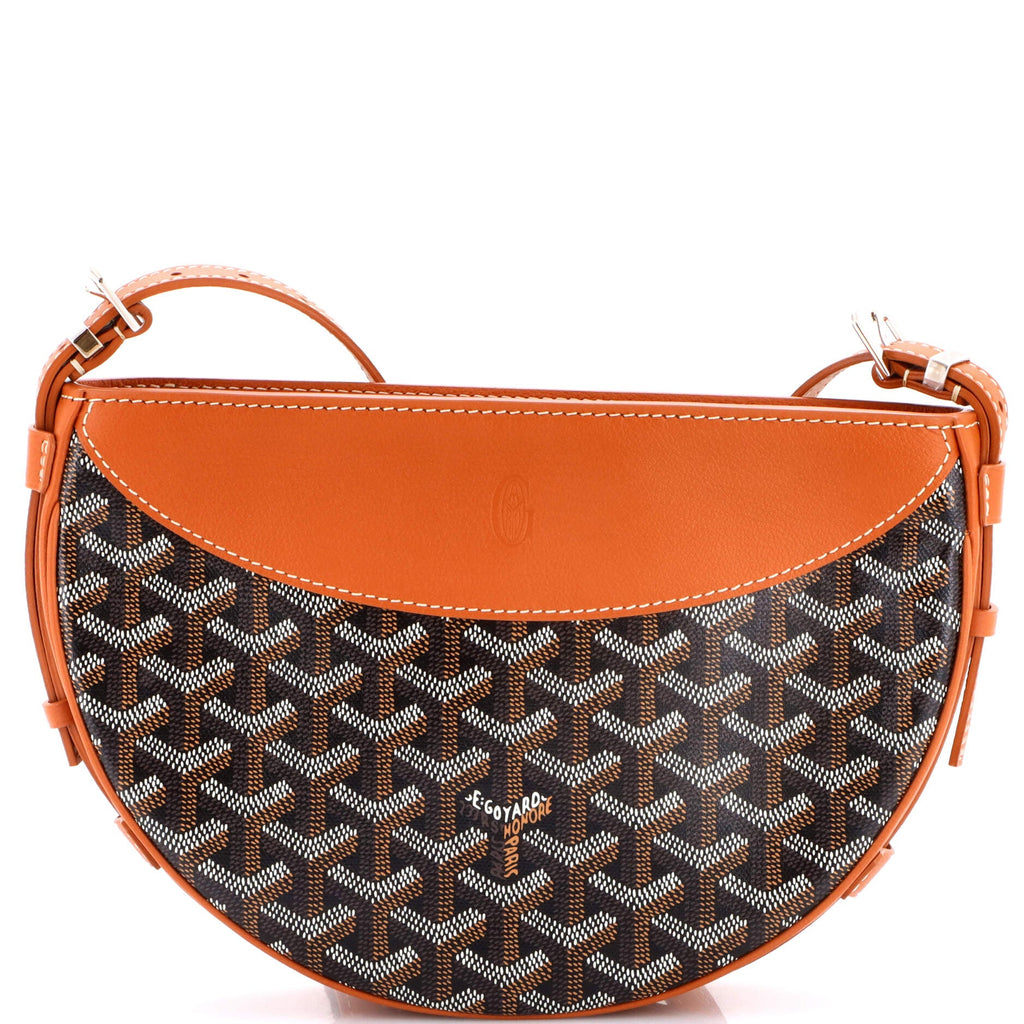 Hirondelle Shoulder Bag Coated Canvas and Leather
