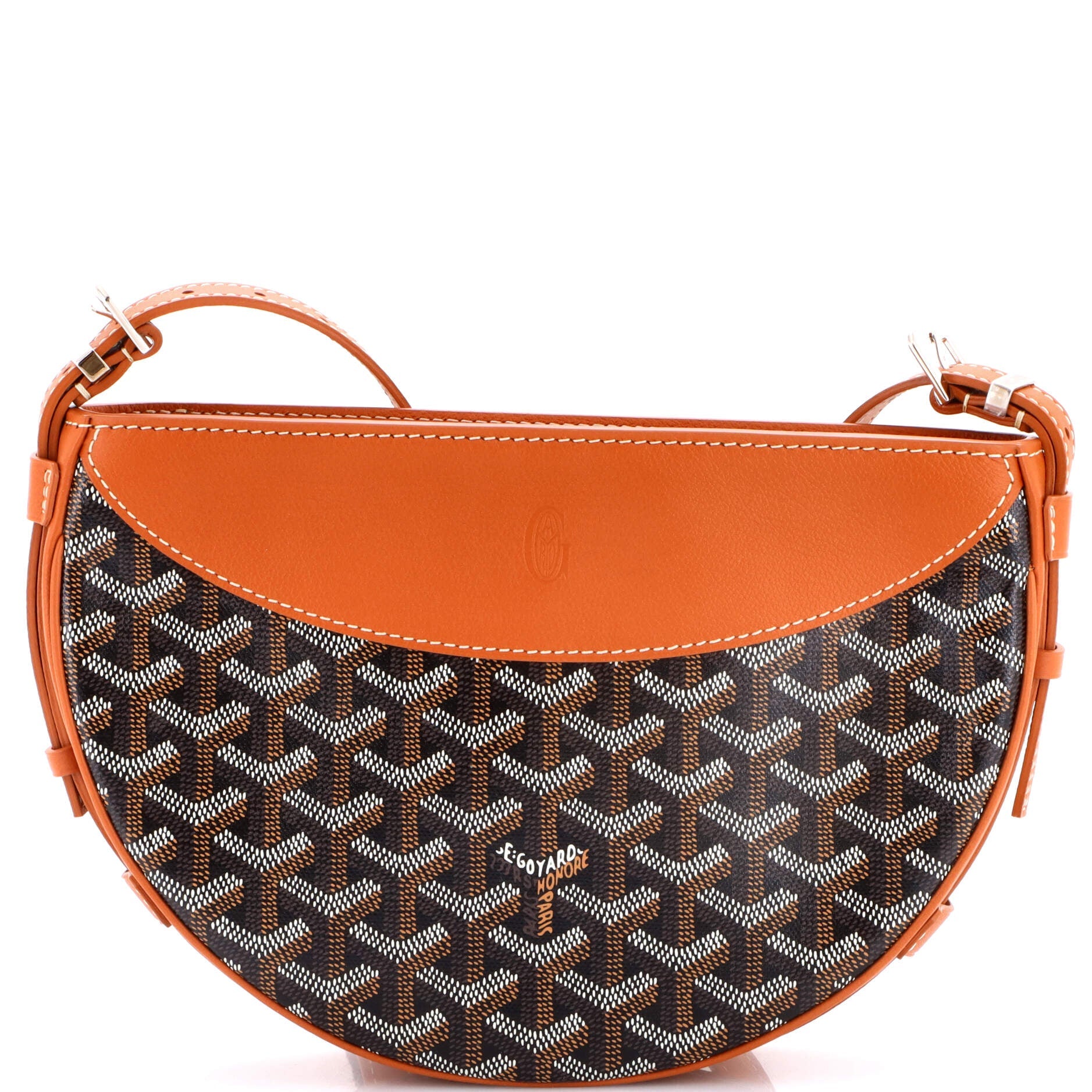 Hirondelle Shoulder Bag Coated Canvas and Leather