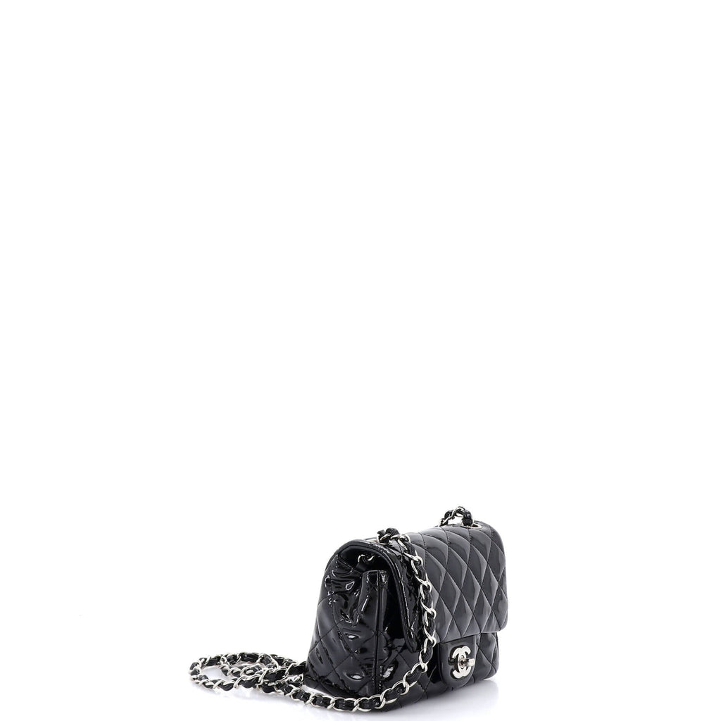 Square Classic Single Flap Bag Quilted Patent Mini
