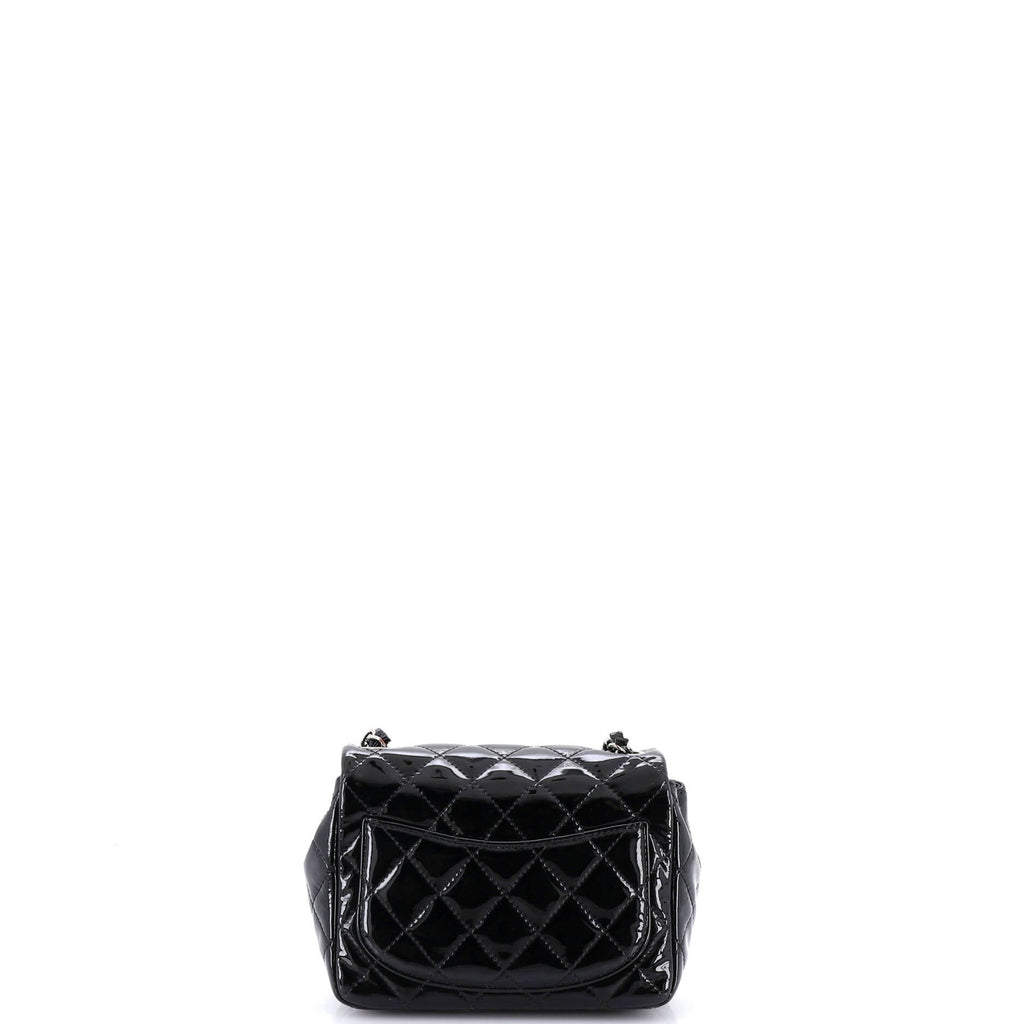 Square Classic Single Flap Bag Quilted Patent Mini