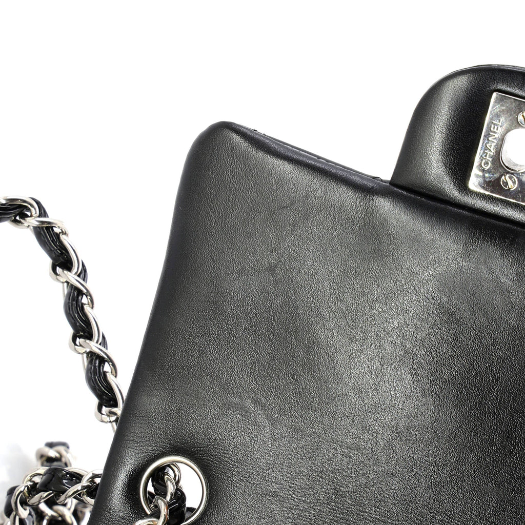 Square Classic Single Flap Bag Quilted Patent Mini
