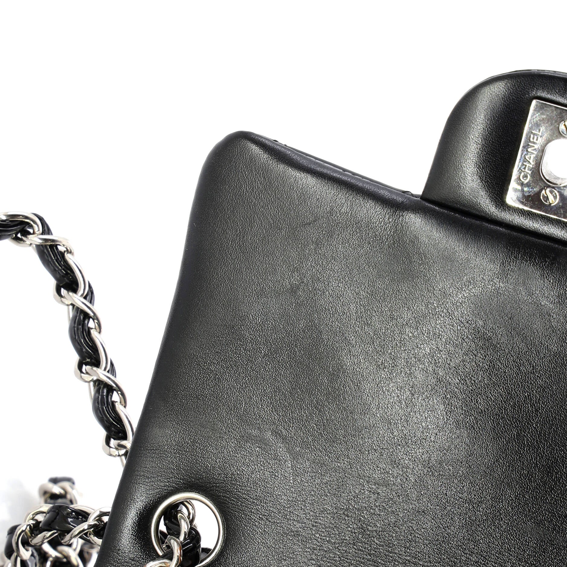 Square Classic Single Flap Bag Quilted Patent Mini