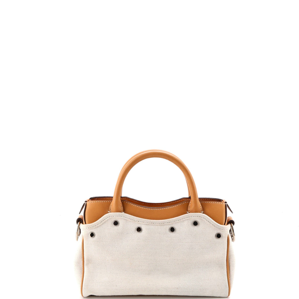 Belharra City Bag Canvas with Leather Mini