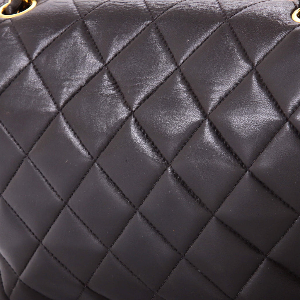 Vintage Diana Flap Bag Quilted Caviar Medium