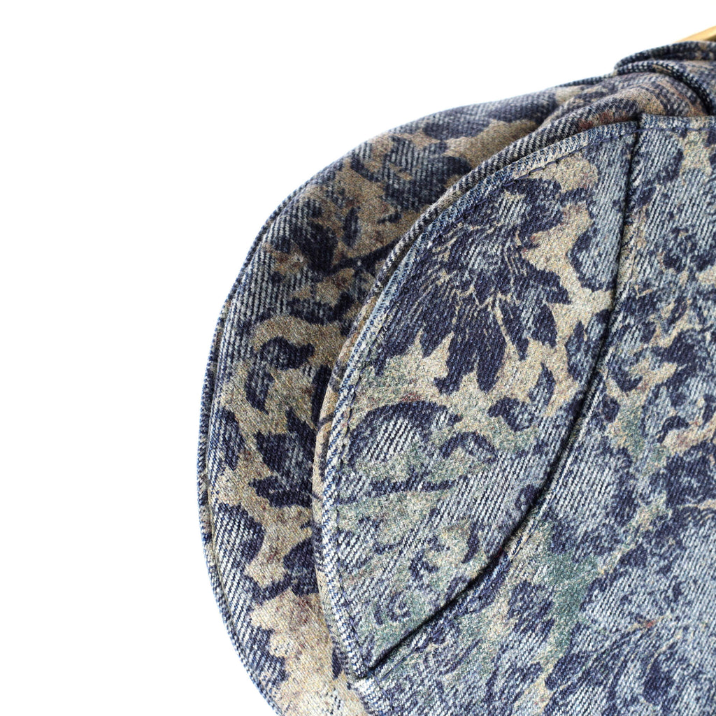 Saddle Handbag Printed Denim Medium